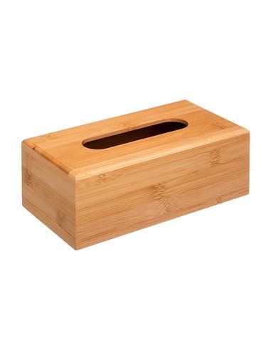 CAJA DE BAMBÚ PARA PAÑUELOS 25X13X8,7CM