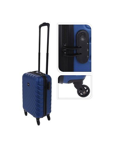 MALETA DE CABINA CON RUEDAS AZUL 28l.