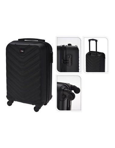 MALETA DE CABINA CON RUEDAS NEGRA 28l.