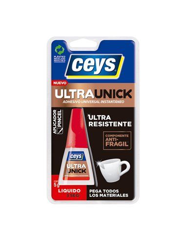 Adesivo líquido ultrarrápido CEYS Ultraunick com aplicador de precisão 5g 504070