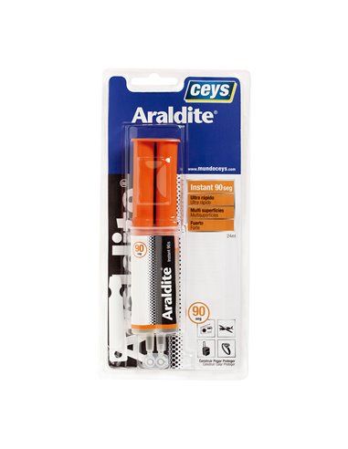 Seringa de precisão de dois componentes adesiva ultrarrápida Araldite 90 segundos 24ml 510401