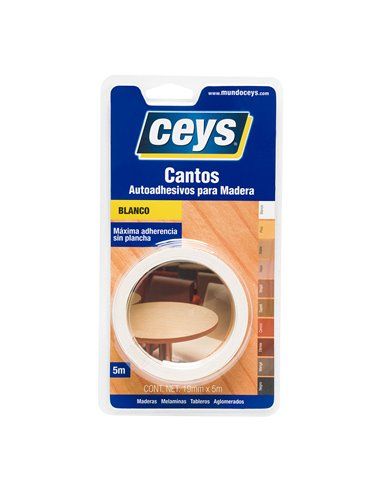 CEYS CANTO AUTOADHESIVO BLANCO ROLLO 5m 850002