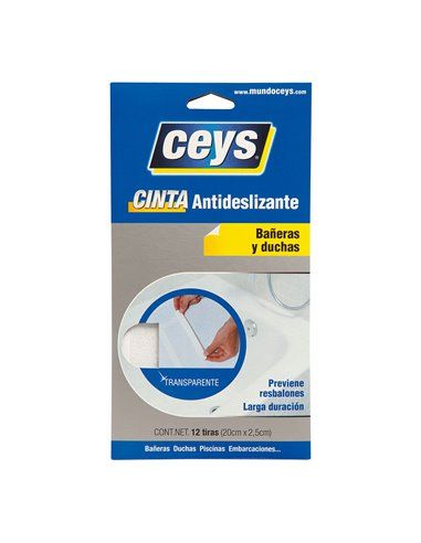 CEYS TIRAS ANTIDESLIZ BAÑERAS TRANS 507615