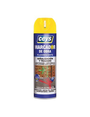 Marcador de construção CEYS amarelo resistente às intempéries 500ml 908002