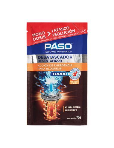 Desbloqueador Turbo de Dose Única Passo Ação Rápida 70g 705020