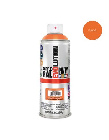 PINTURA EN SPRAY PINTYPLUS EVOLUTION 520CC  FLUOR.NARANJA F143