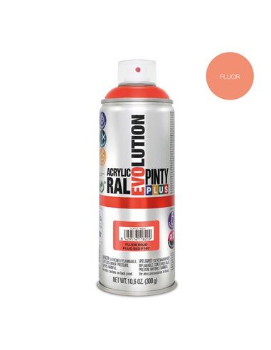 PINTURA EN SPRAY PINTYPLUS EVOLUTION 520CC  FLUOR.ROJO F107