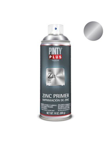 PINTURA EN SPRAY PINTYPLUS TECH ZINC GALVÁNICO 520CC Z169