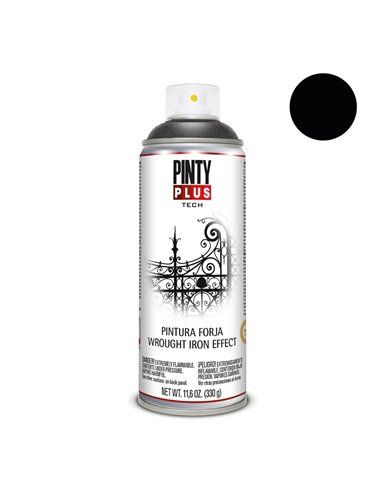 Tinta spray PintyPlus Tech Forging Effect - Preto 520cc FJ104