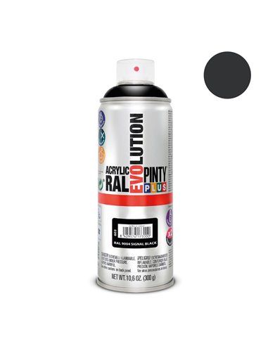 Tinta Spray PintyPlus Evolution - RAL 9004 Sinal Preto 520cc