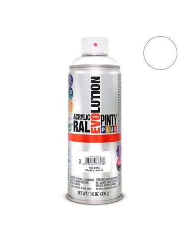 PINTURA EN SPRAY PINTYPLUS EVOLUTION 520CC RAL 9016 BLANCO TRÁFICO