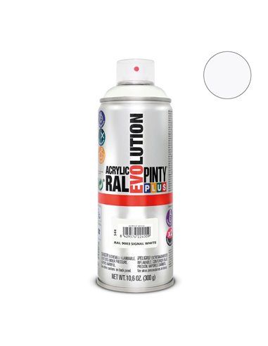 PINTURA EN SPRAY PINTYPLUS EVOLUTION 520CC RAL 9003 BLANCO SEÑALES