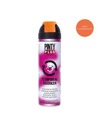 PINTURA EN SPRAY PINTYPLUS TECH MARCADOR EVENTOS 650 CC NARANJA T143