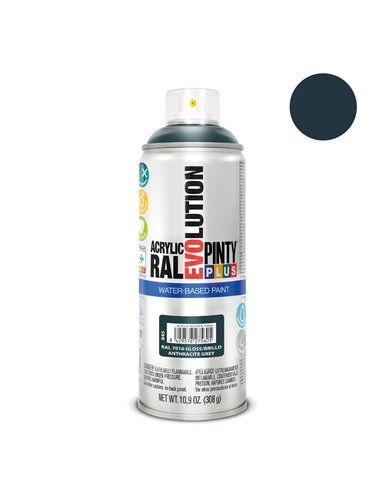 PINTURA EN SPRAY PINTYPLUS EVOLUTION WATER-BASED 520CC RAL 7016 GRIS ANTRACITA