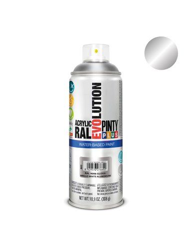 PINTURA EN SPRAY PINTYPLUS EVOLUTION WATER-BASED 520CC RAL 9006 ALUMINIO BLANCO