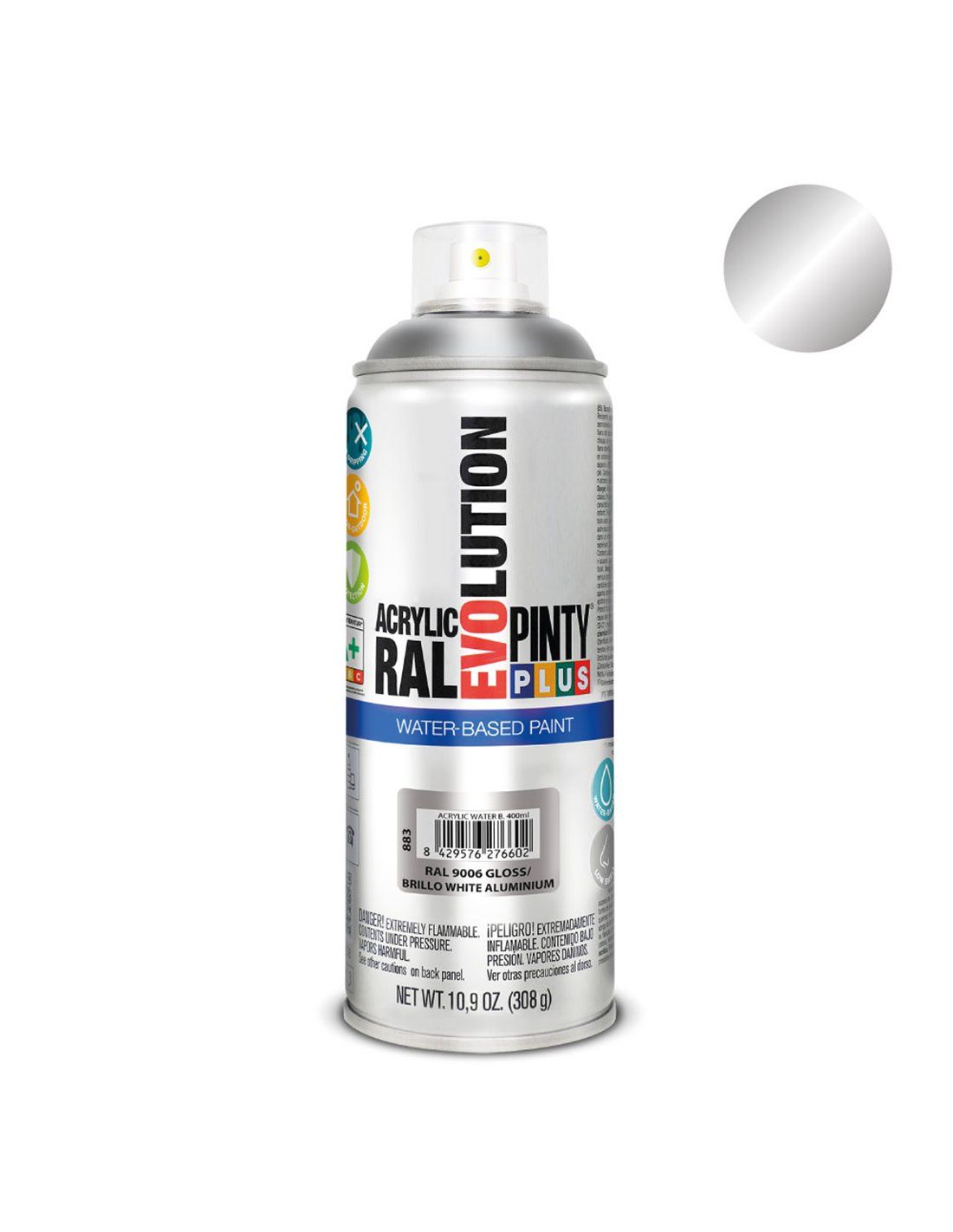 Pintura En Spray Pintyplus Evolution Water-based 520cc Ral 9006 ...