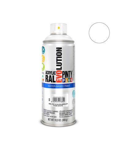 Tinta à base de água PintyPlus Evolution - RAL 9010 Pure Radiant White 520cc