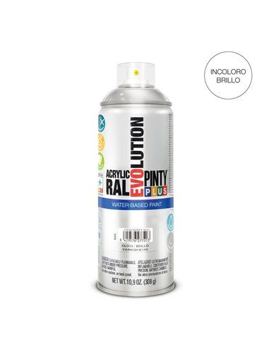 PINTURA EN SPRAY PINTYPLUS EVOLUTION WATER-BASED 520CC B199 BARNIZ BRILLO