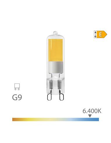 BOMBILLA G9 LED 5W 575lm 6400K LUZ FRÍA CRISTAL EDM