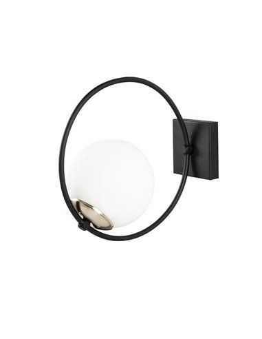 Aplique de pared de una luz con tulipa de cristal Model 10