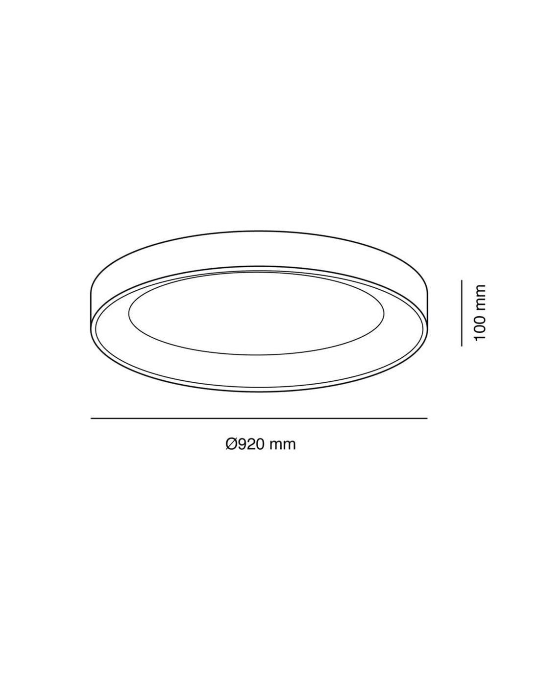 Plafonnier LED Mad 42W 3200Lm 3000K 60cm Bois Naturel - CristalRecord