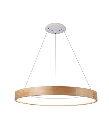 Lámpara de techo led Mad 52W madera natural