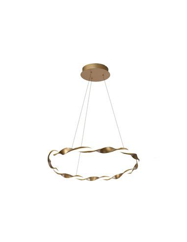 Candeeiro de teto LED dourado 22W areia