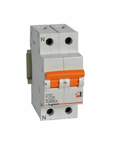 INT.AUT LEGRAND RX3 1PN 25A C 6000A NO ACC NAR