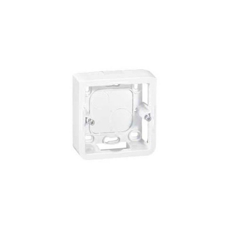 Caixa de superfície quadrada “Mosaico” para dois módulos IP20/IK02 83x83x30mm em termoplástico branco LEGRAND 08028