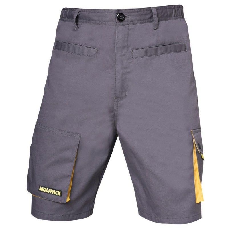 Pantalon Gris/Amarillo Corto Talla 46/48 L