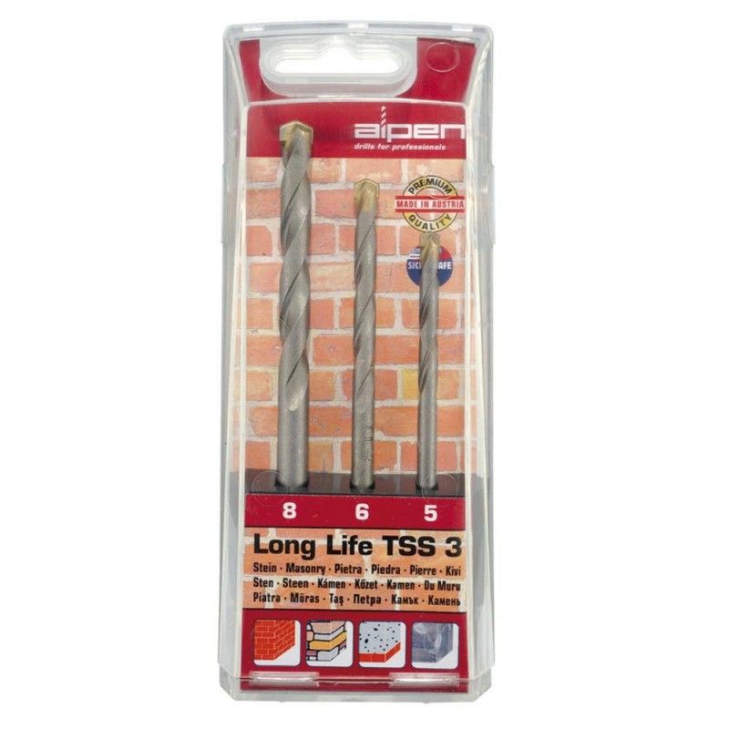 Estuche Brocas Alpen Widia Long Life  3 Piezas