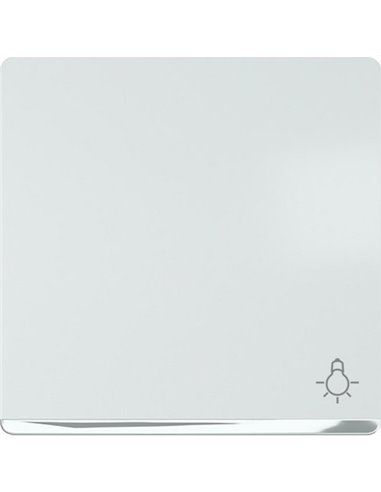 Chave de símbolo de luz cromada em branco polar | Siemens Delta MIRO5TG62705CW20