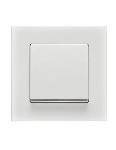 Chave decorada com difusor cromado em branco polar | Siemens Delta MIRO5TG62705CW01