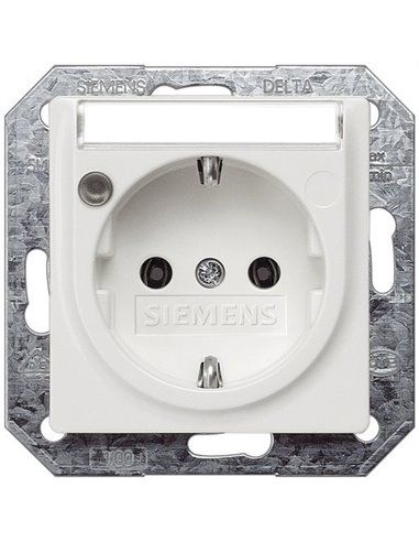 Etiqueta de proteção da tampa Schuko em branco polar com indicador de serviço | Siemens Delta MIRO 5UH10732WH11