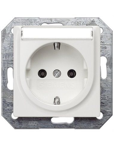 Etiqueta de proteção da tampa Schuko em branco polar | Siemens Delta MIRO 5UH10732WH01