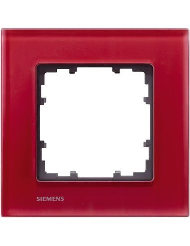 Moldura 1 elemento 90x90mm em vermelho oriental | Siemens Delta MIRO 5TG12013