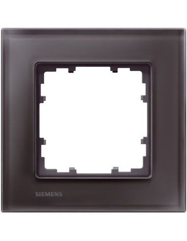 Moldura 1 elemento 90x90mm em preto | Siemens Delta MIRO 5TG12012