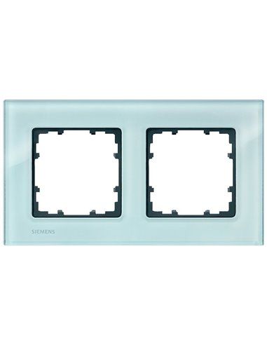 Moldura 2 elementos vidro 161x90mm | Siemens Delta MIRO 5TG1202