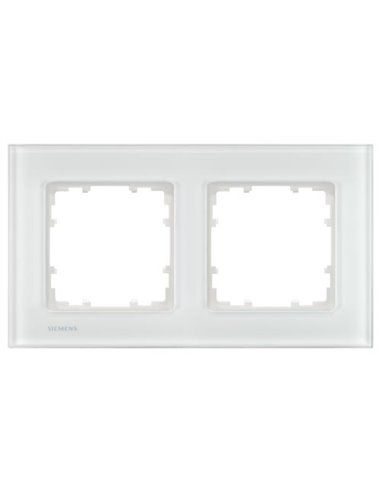 Marco 2 elementos 161x90mm en blanco | Siemens Delta MIRO 5TG12021