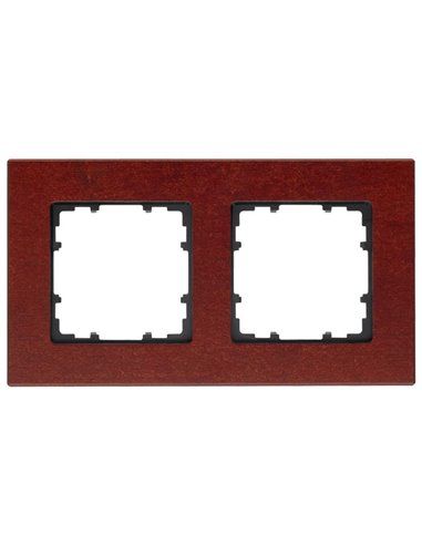 Moldura 2 elementos 161x90mm em madeira bordo vermelho | Siemens Delta MIRO 5TG11022