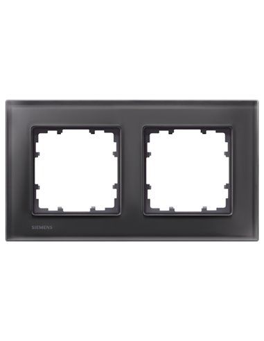 Moldura 2 elementos 161x90mm em preto | Siemens Delta MIRO 5TG12022