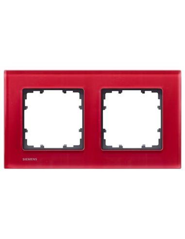 Moldura 2 elementos 161x90mm em vermelho oriental | Siemens Delta MIRO 5TG12023