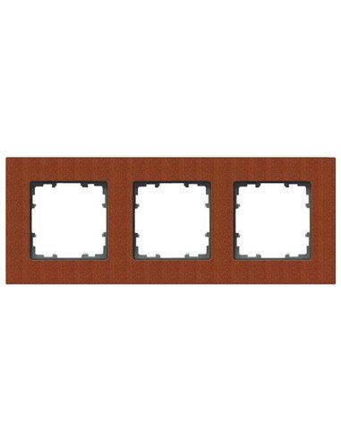 Moldura 3 elementos 232x90mm em madeira bordo vermelho | Siemens Delta MIRO 5TG11032