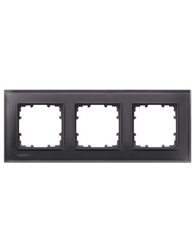 Moldura 3 elementos 232x90mm em preto | Siemens Delta MIRO 5TG12032