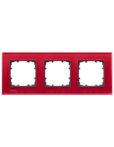 Moldura 3 elementos 232x90mm em vermelho oriental | Siemens Delta MIRO 5TG12033