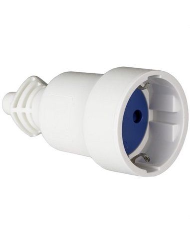 Base móvel 2P+E, suporte de cabo dobrável em PVC 16A 250V para fácil conexão de terminais branco