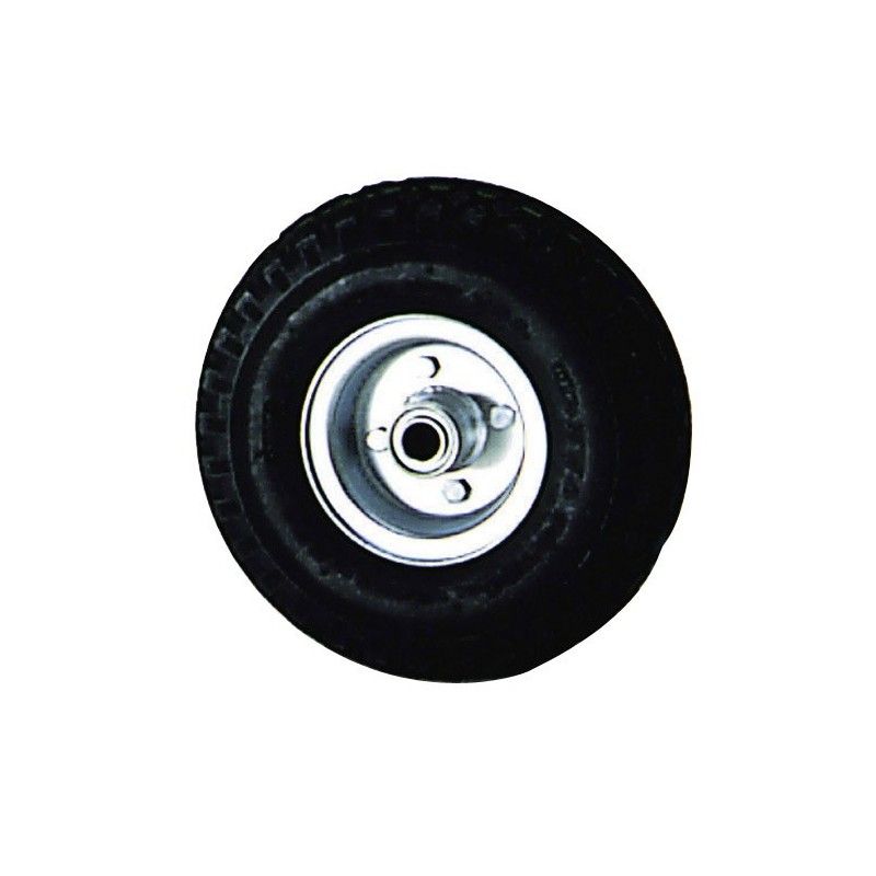 Roda pneumática para carrinho de mão com aro galvanizado de 20 mm.