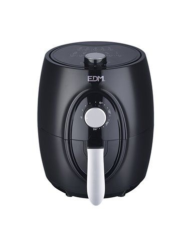 Freidora de aire 3,6l 1400w con cesta edm. temporizador hasta 60 minutos. temperatura de 80 a 200°c. incluye cesta de 2,6l de ca