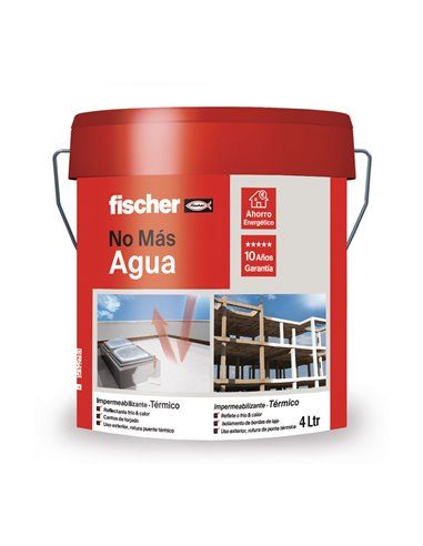 Imperm embaldosable blanco 4l fischer pintura impermeabilizante embaldosable 4l para terrazas, tejados, transitable, blanco