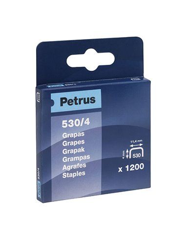 Caixa de 1200 Agrafos Mod. 530/4mm 77512 Petrus